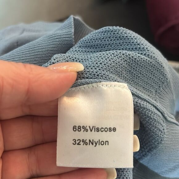 Aleeza Paris Daphne blue knit top, XS - Picture 11 of 11